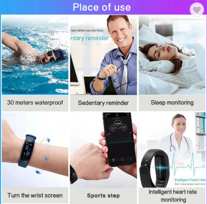 M3Plus Color Screen Smart Bracelet Fitness Tracker