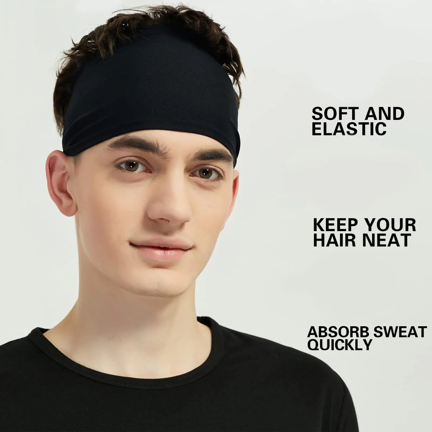 Moisture-Wicking Sports Headbands (5-Pack)