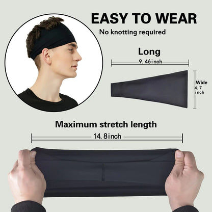 Moisture-Wicking Sports Headbands (5-Pack)