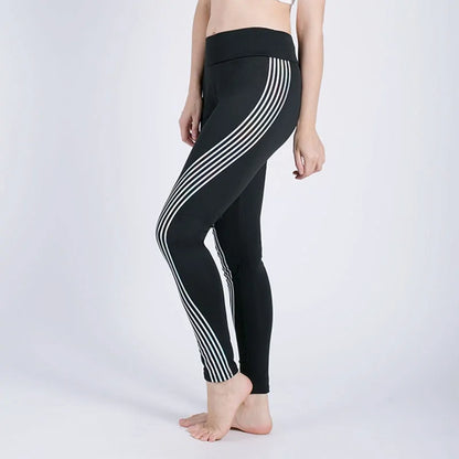 Kaminsky FitFlex Women's Leggings: High Elastic Shine Workout Pants