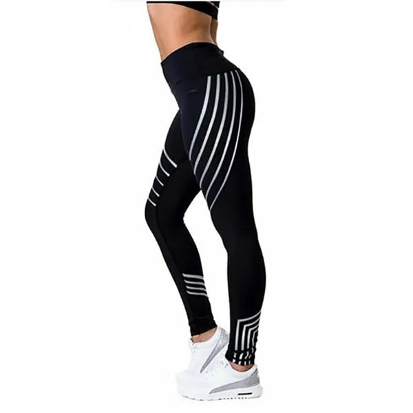 Kaminsky FitFlex Women's Leggings: High Elastic Shine Workout Pants