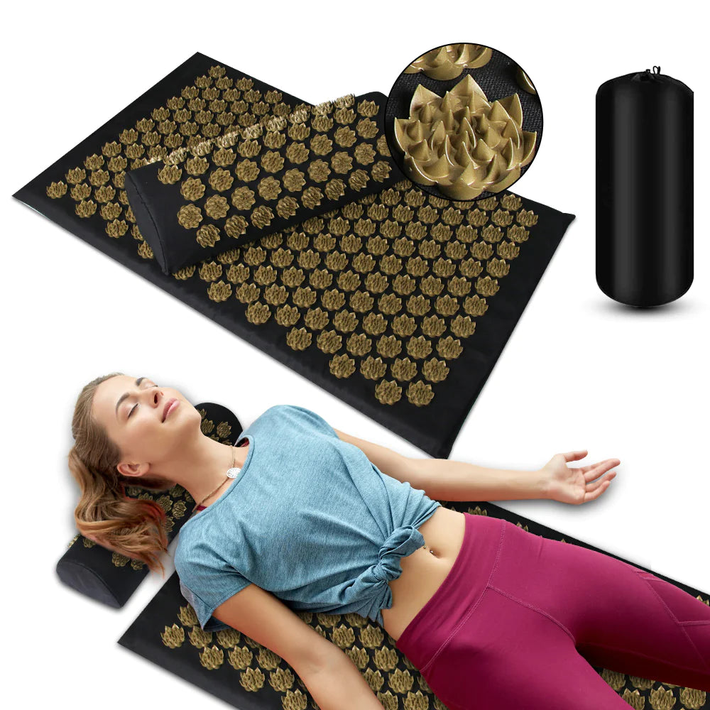 Needle-Point Acupressure Mat and Pillow Set