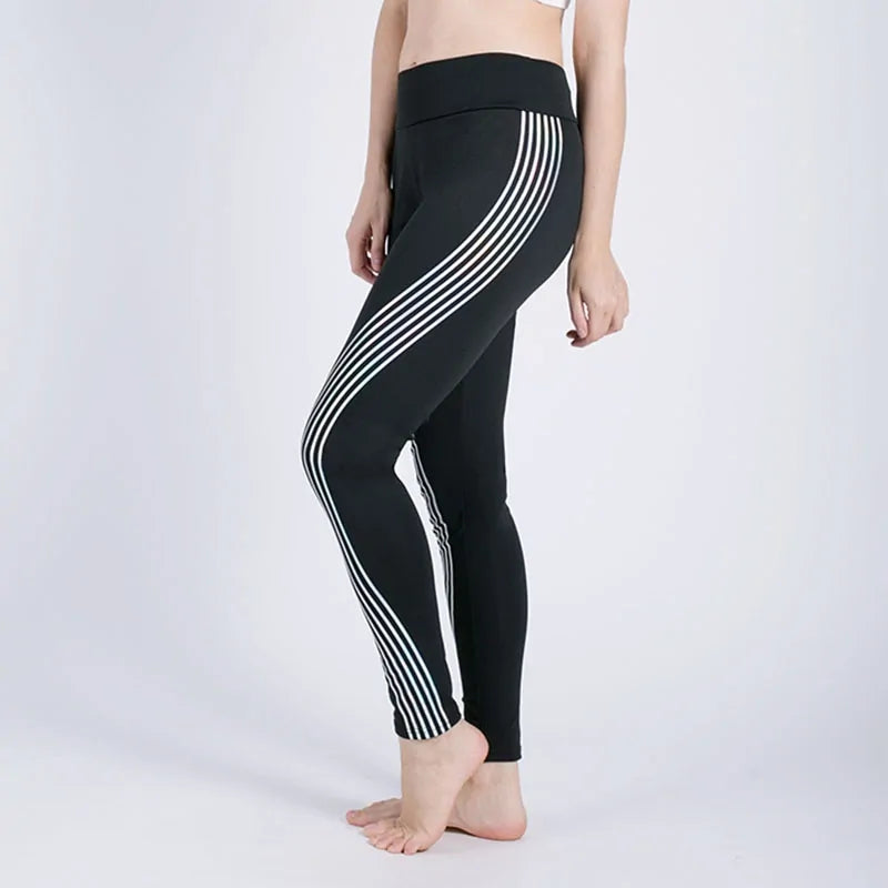 Kaminsky FitFlex Women's Leggings: High Elastic Shine Workout Pants