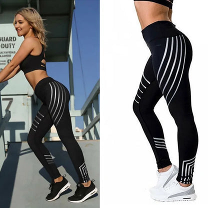 Kaminsky FitFlex Women's Leggings: High Elastic Shine Workout Pants