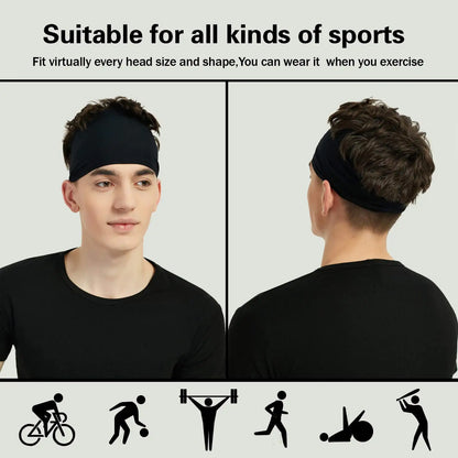 Moisture-Wicking Sports Headbands (5-Pack)