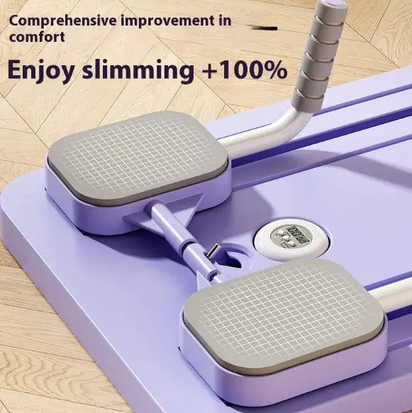 Multi-Functional Household Fitness Board with Automatic Rebound Abdominal Wheel