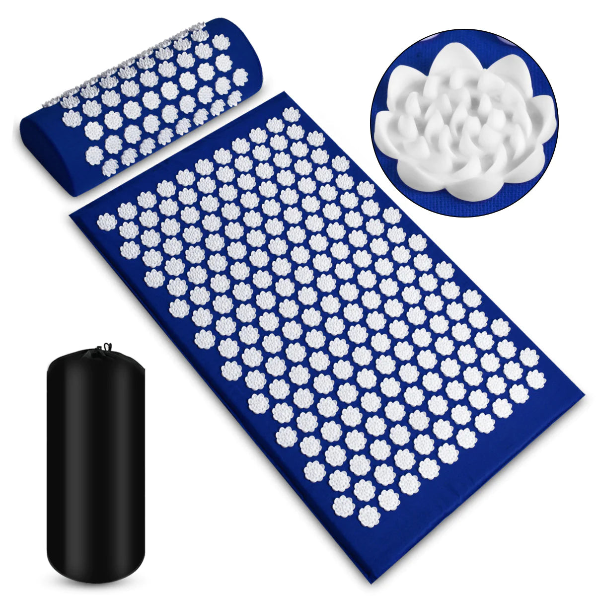 Needle-Point Acupressure Mat and Pillow Set