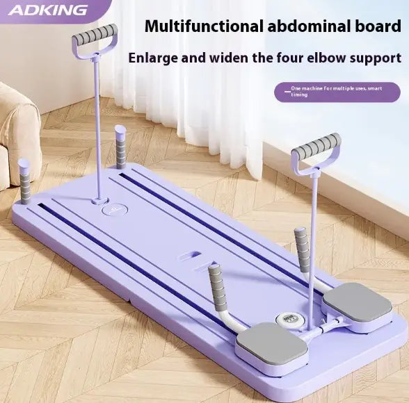 Multi-Functional Household Fitness Board with Automatic Rebound Abdominal Wheel